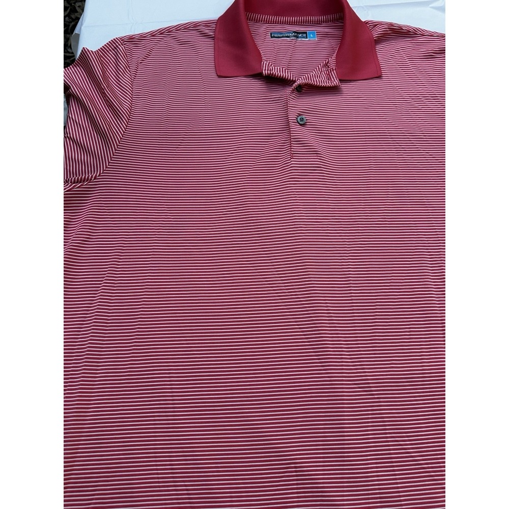 Roundtree & Yorke Performance Polo. Lg Coral